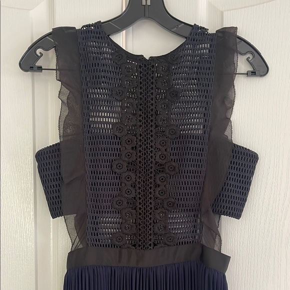 Self-Portrait Navy Lace Midi Dress - Picture 6 of 11